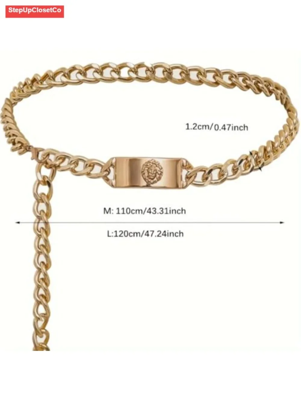 Metal Chain Belt for Women, Adjustable Waist Belt for Dresses Pants
